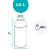 Waste separation Open Dome receptacle 40L